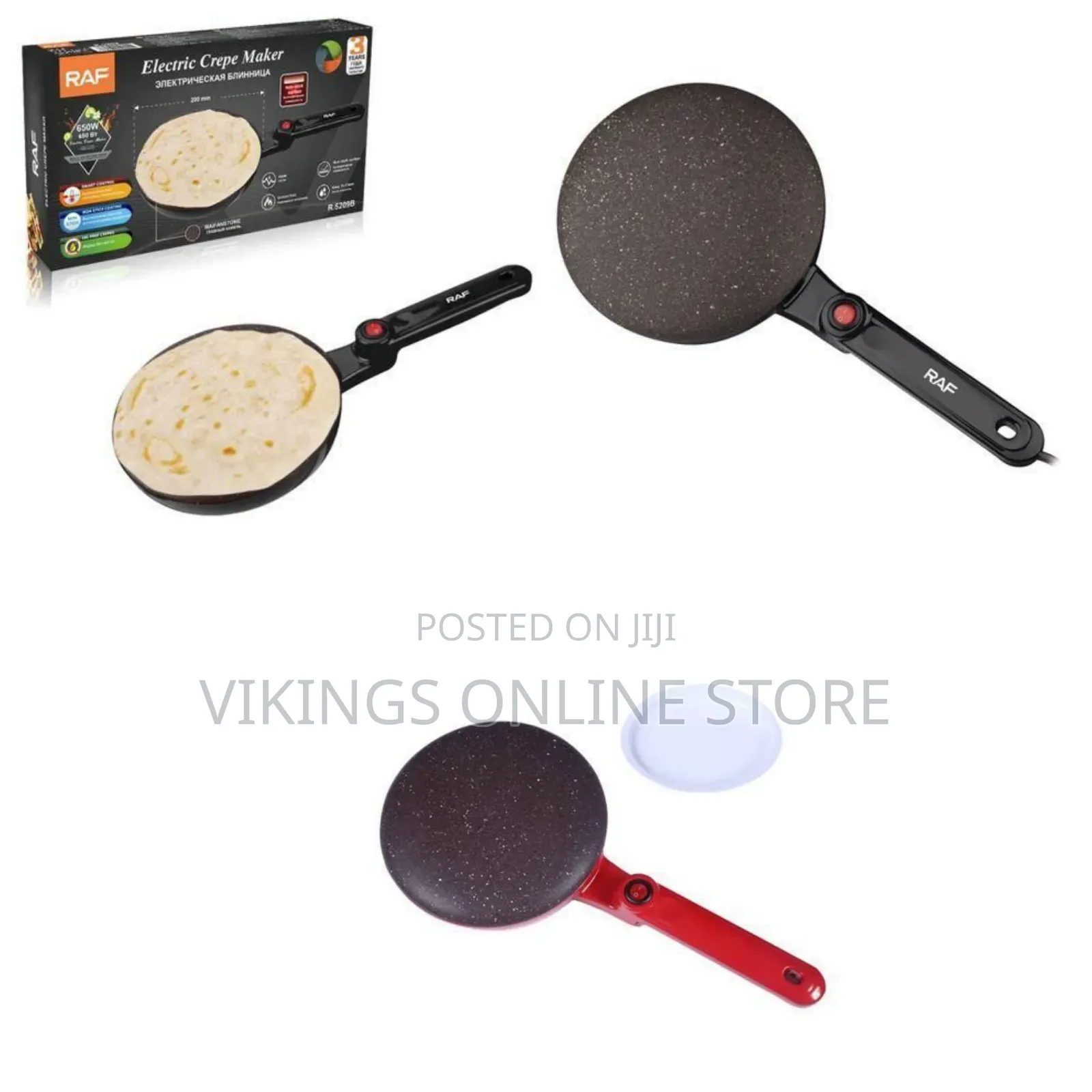 Raf R.5209b Electric Crepe Maker (650w) - Multicolor
