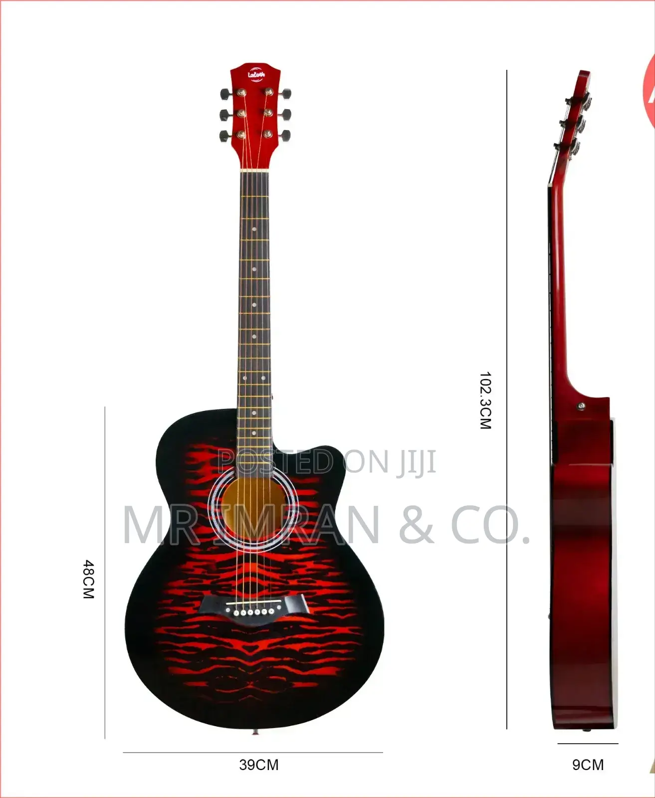 Tiger Skin Stripes 40" Acoustic Guitar
