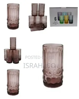 6 Piece Self Design Water Juice Glasses