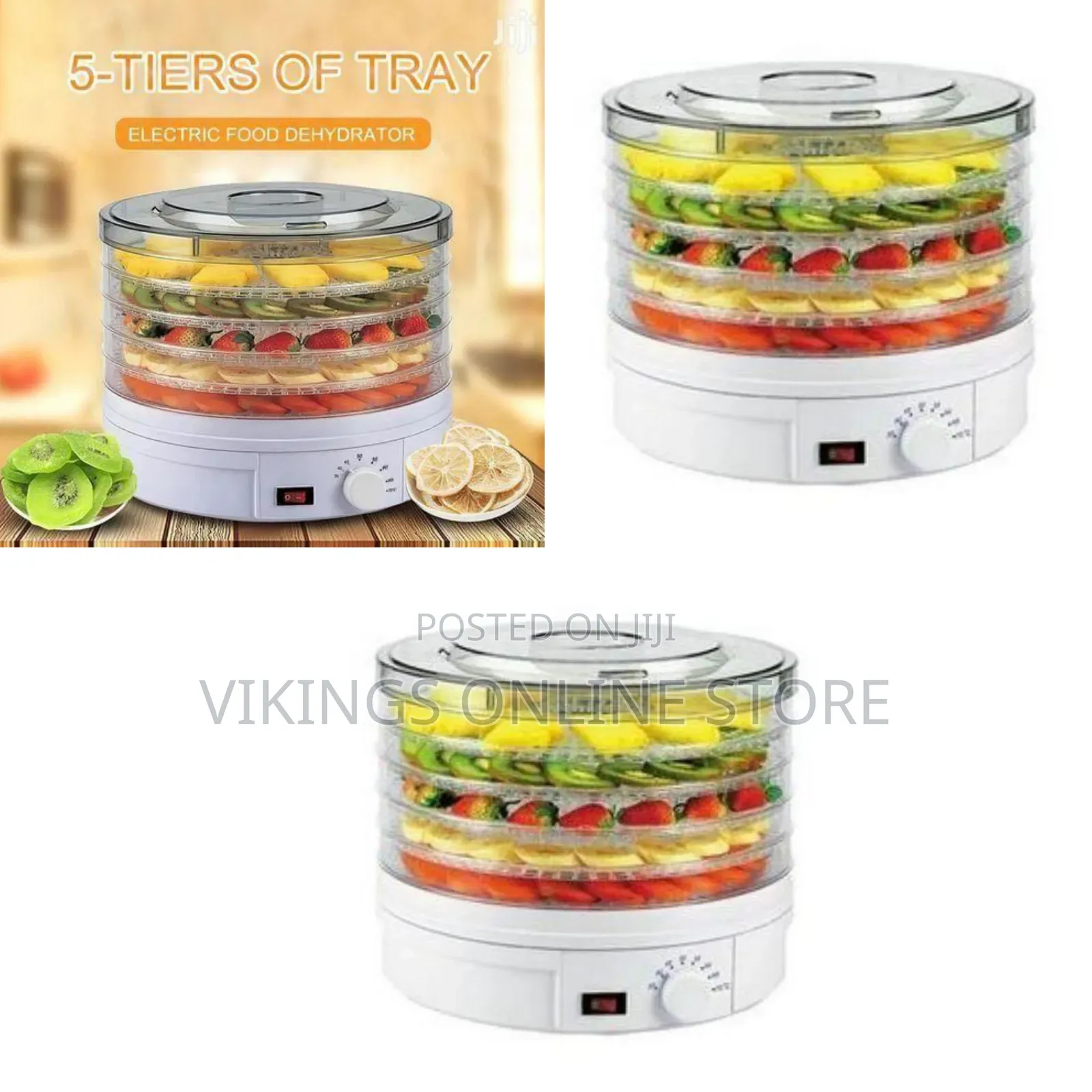 Electric Food Dehydrator With Multi-Layer Trays - Multicolor