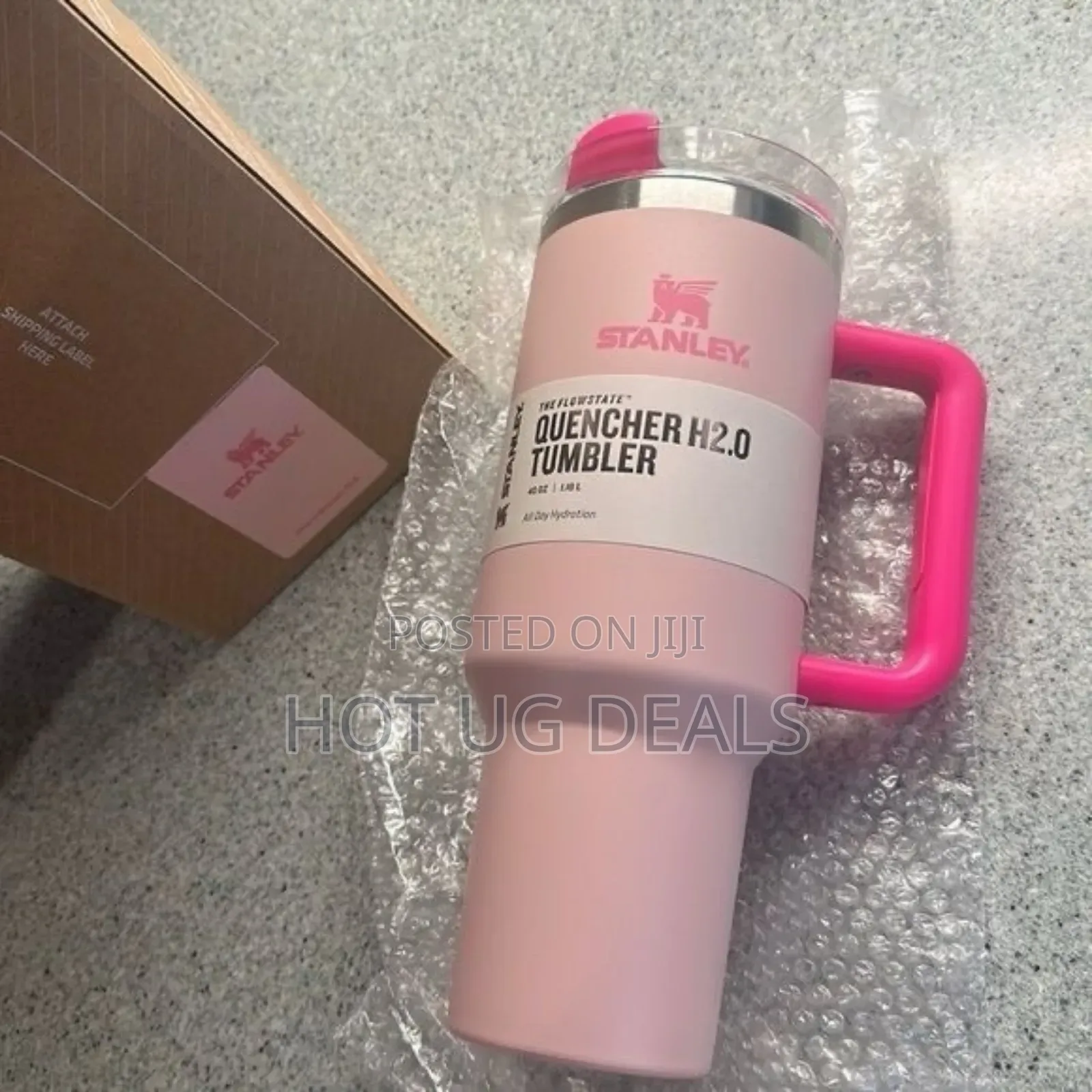 Insulated Vacuum Stainless Steel Stunley Cup / Mug 1200mls -pink