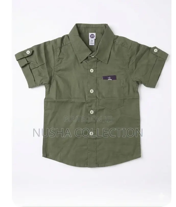 Boys Plain Linen Shirts