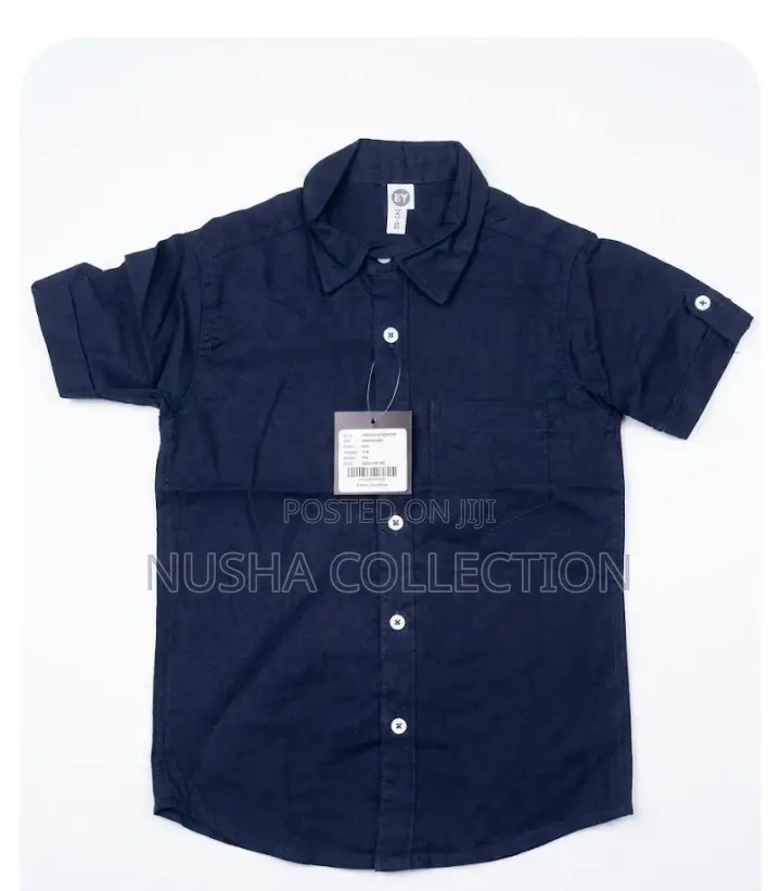 Boys Plain Linen Shirts