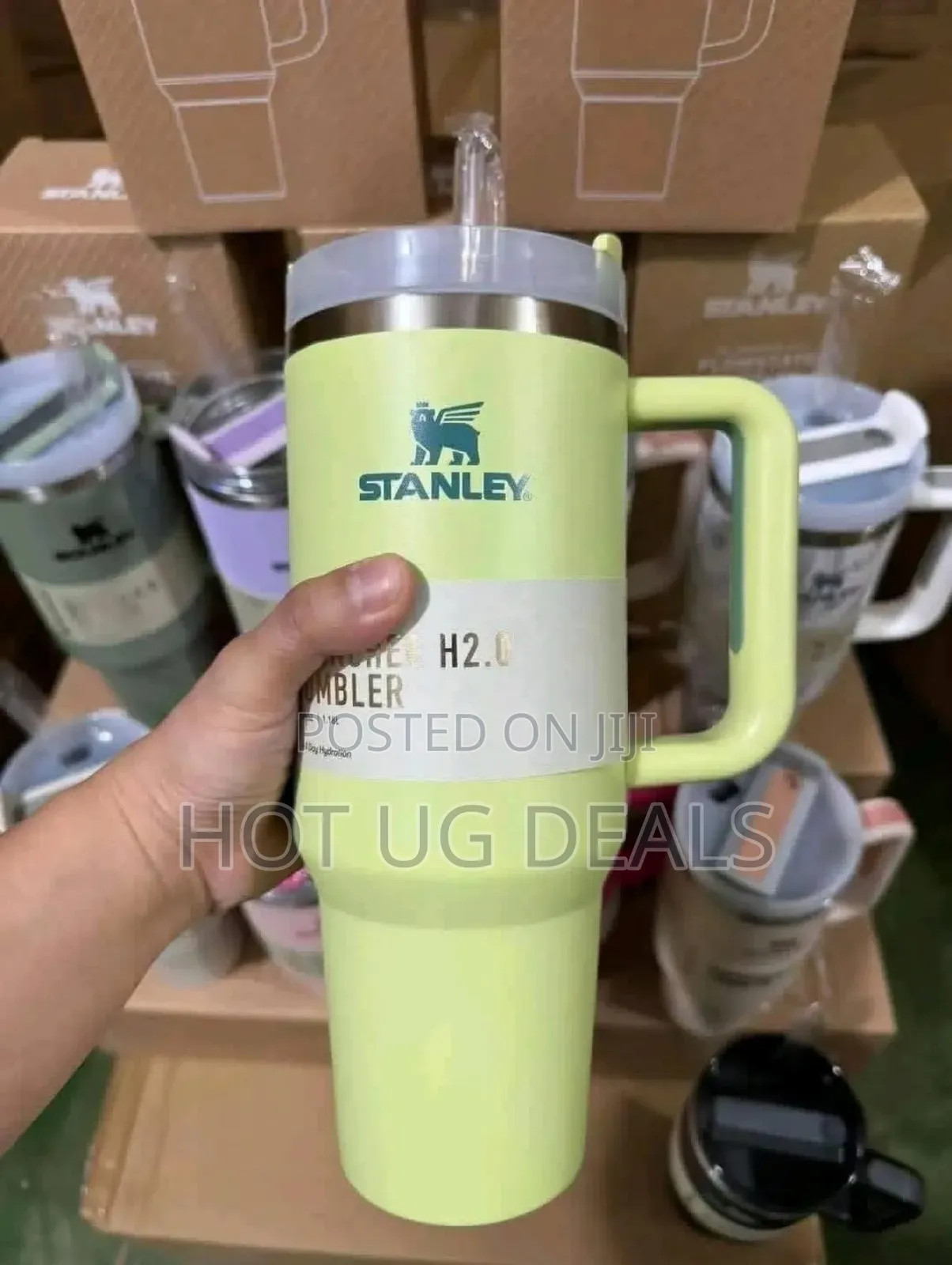 Insulated Vacuum Stainless Steel Stunley Cup / Mug 1200mls - Green