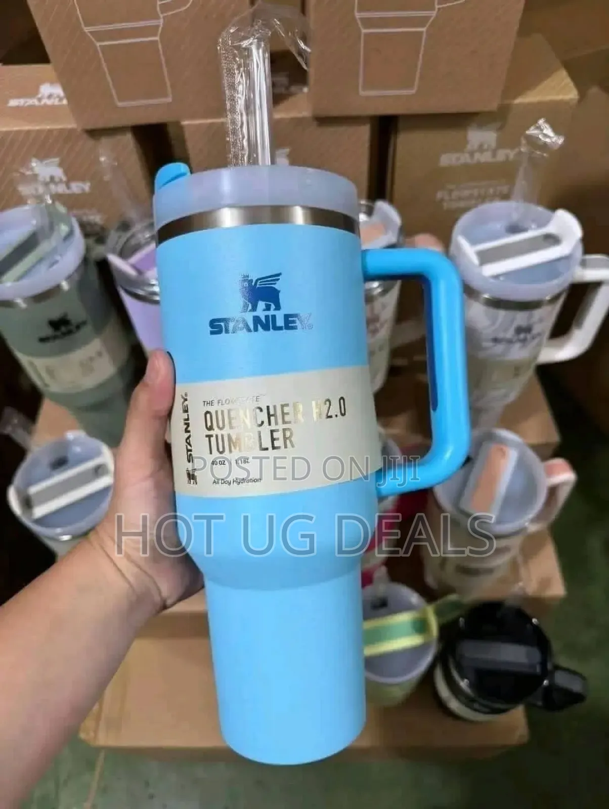 Insulated Vacuum Stainless Steel Stunley Cup / Mug 1200mls -blue