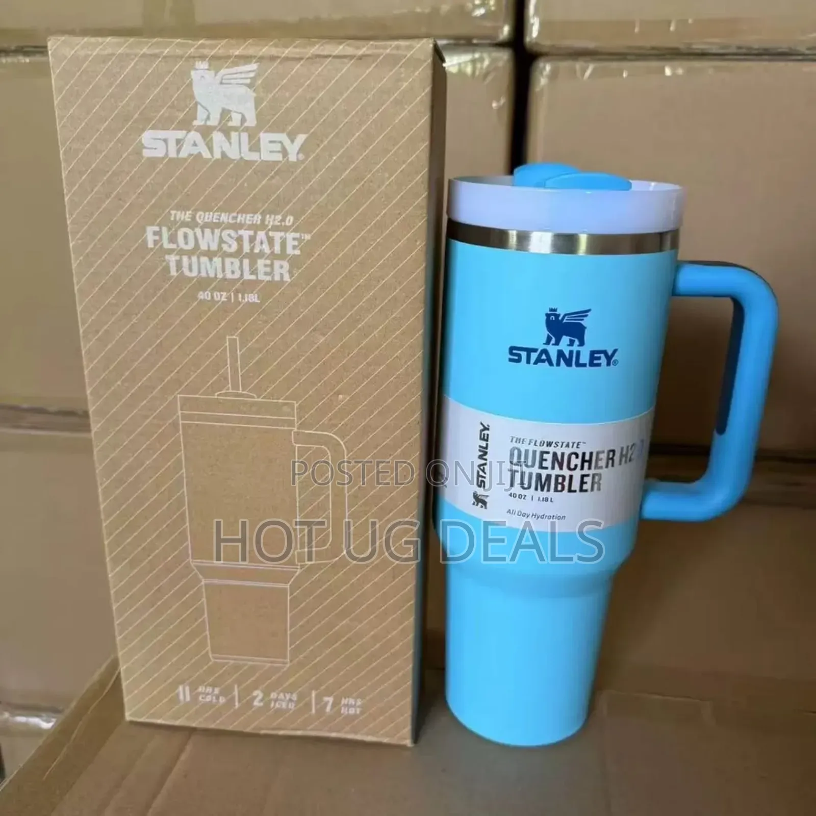 Insulated Vacuum Stainless Steel Stunley Cup / Mug 1200mls -blue