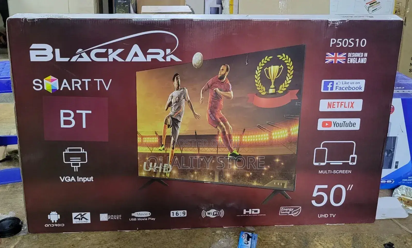 Black Ark "50" Inches Smart Tv