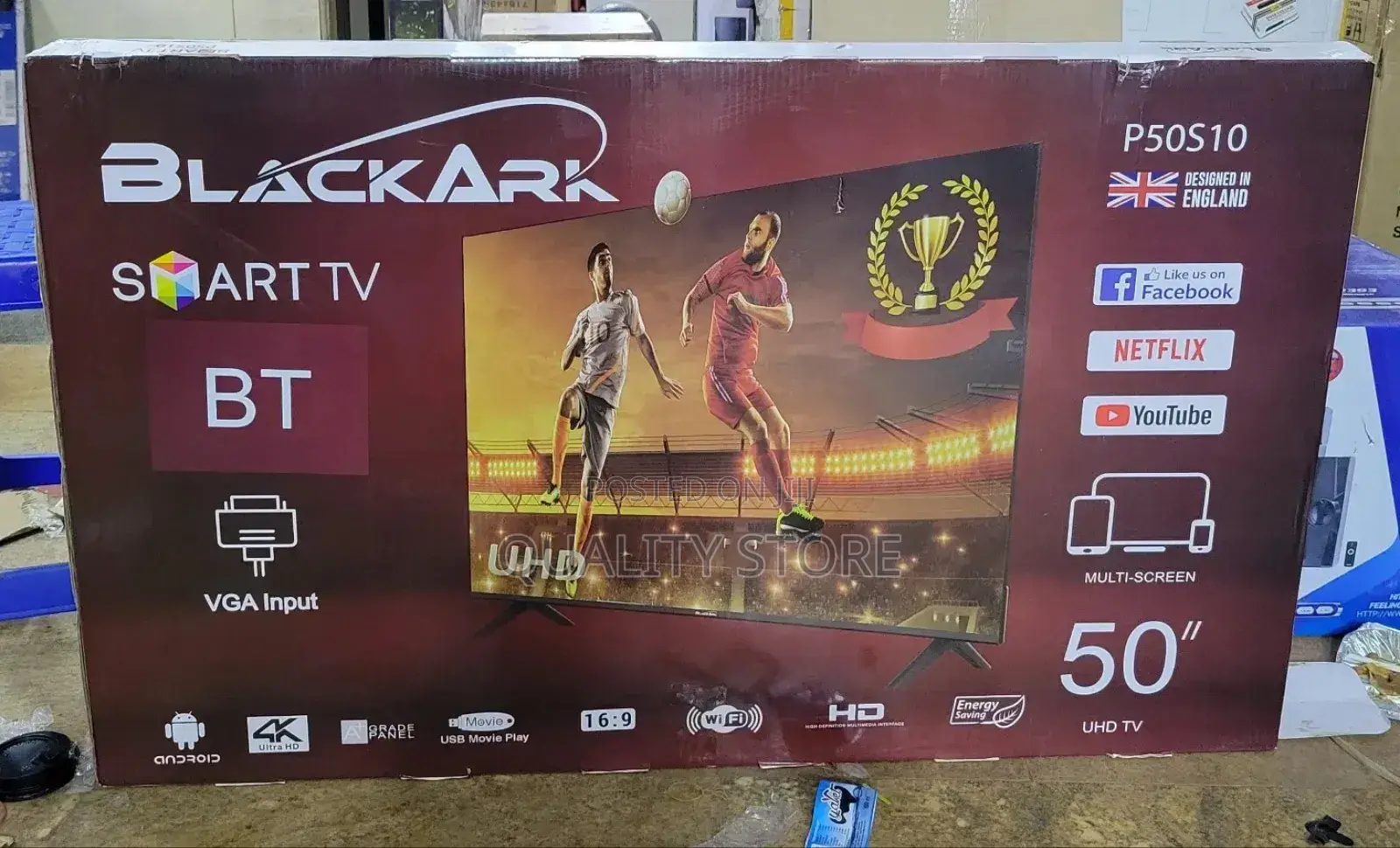 Black Ark "50" Inches Smart Tv