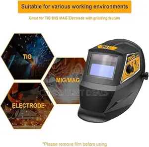 Ingco Auto-darkening Welding Helmet 92×42mm Large Viewing Welding Hood