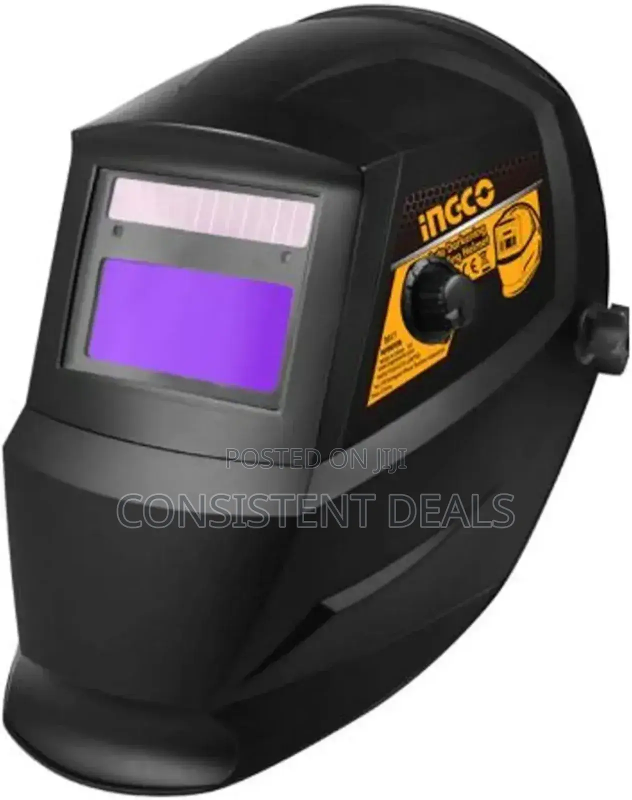 Ingco Auto-darkening Welding Helmet 92×42mm Large Viewing Welding Hood