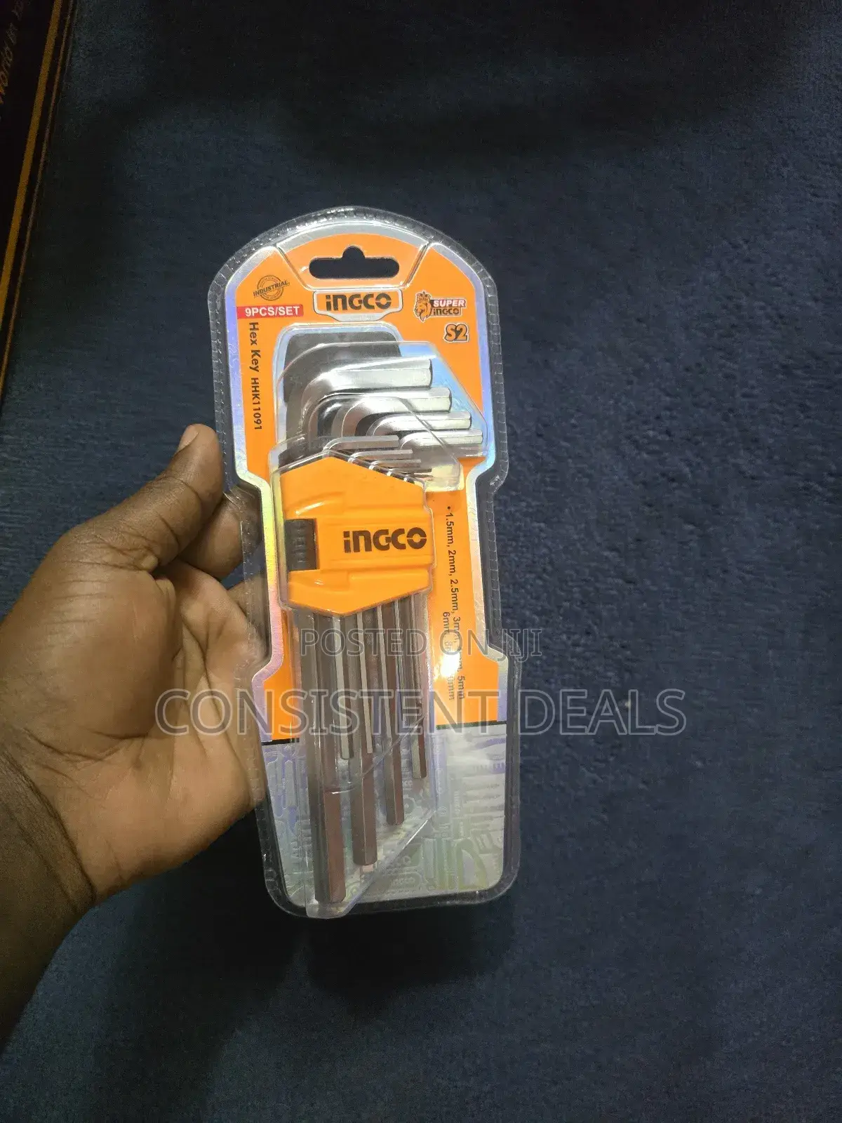 Ingco  9pcs Hex Key Set