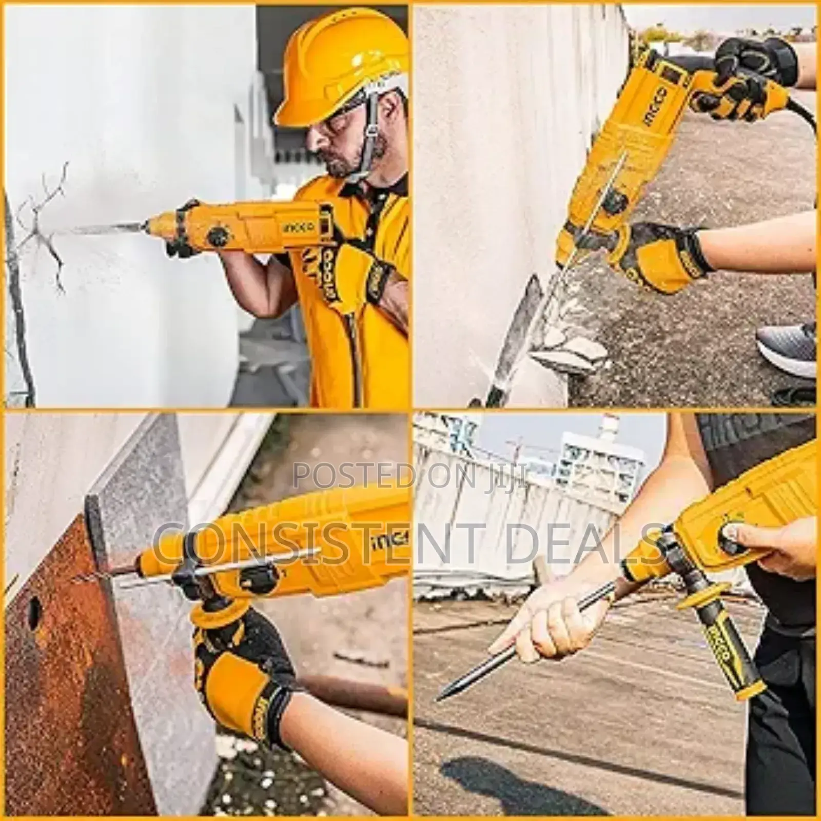 Ingco Rotary Hammer, 800w|1100rpm|4000bpm|2.5j|Sds Plus Chuck