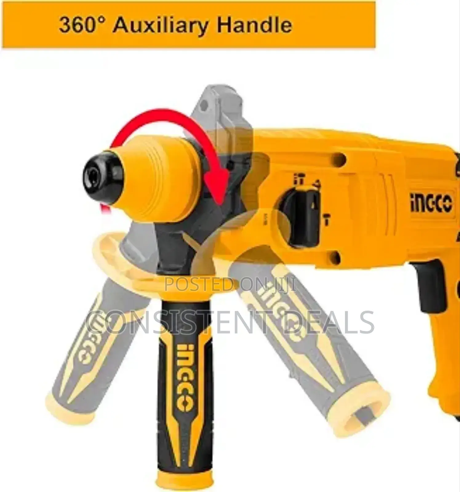 Ingco Rotary Hammer, 800w|1100rpm|4000bpm|2.5j|Sds Plus Chuck