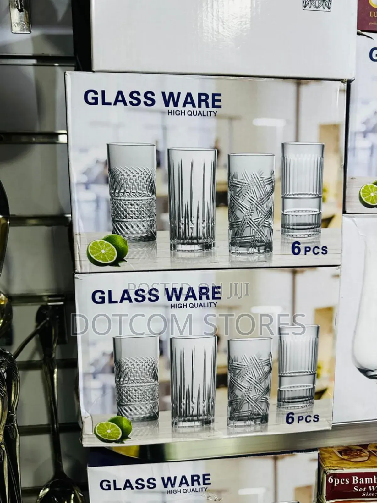 6-Piece Set of High-Quality Glass Tumblers