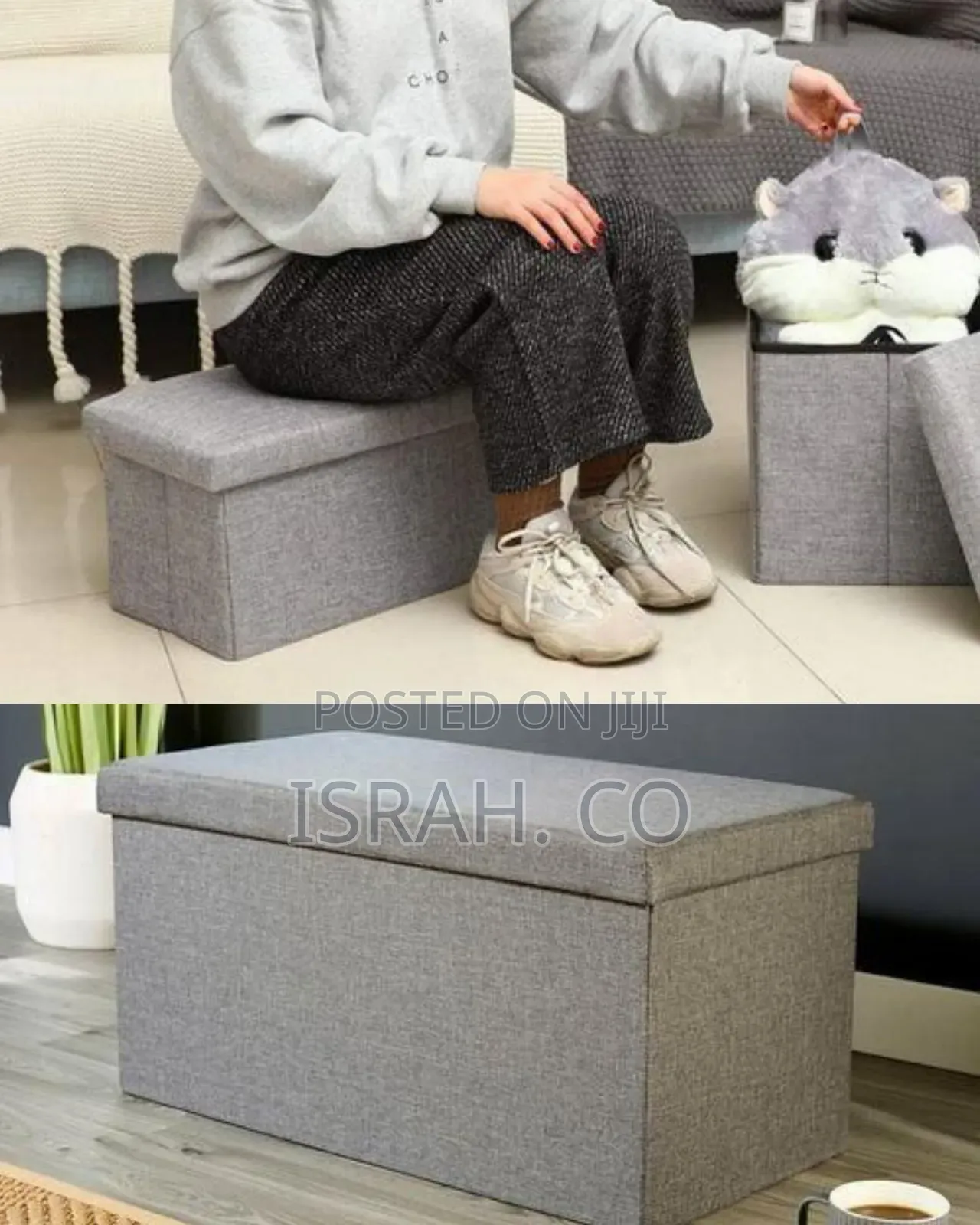 Versatile Fabric Storage Ottoman And Seating Bench -