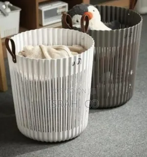 Modern Pleated Storage Basket With Flexible Handles