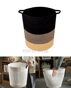 Modern Pleated Storage Basket With Flexible Handles