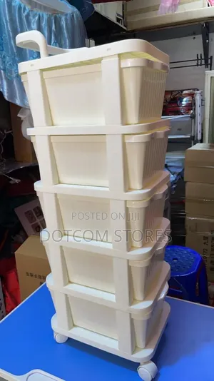 Plastic Modular 5-Tier Storage Drawer Trolley