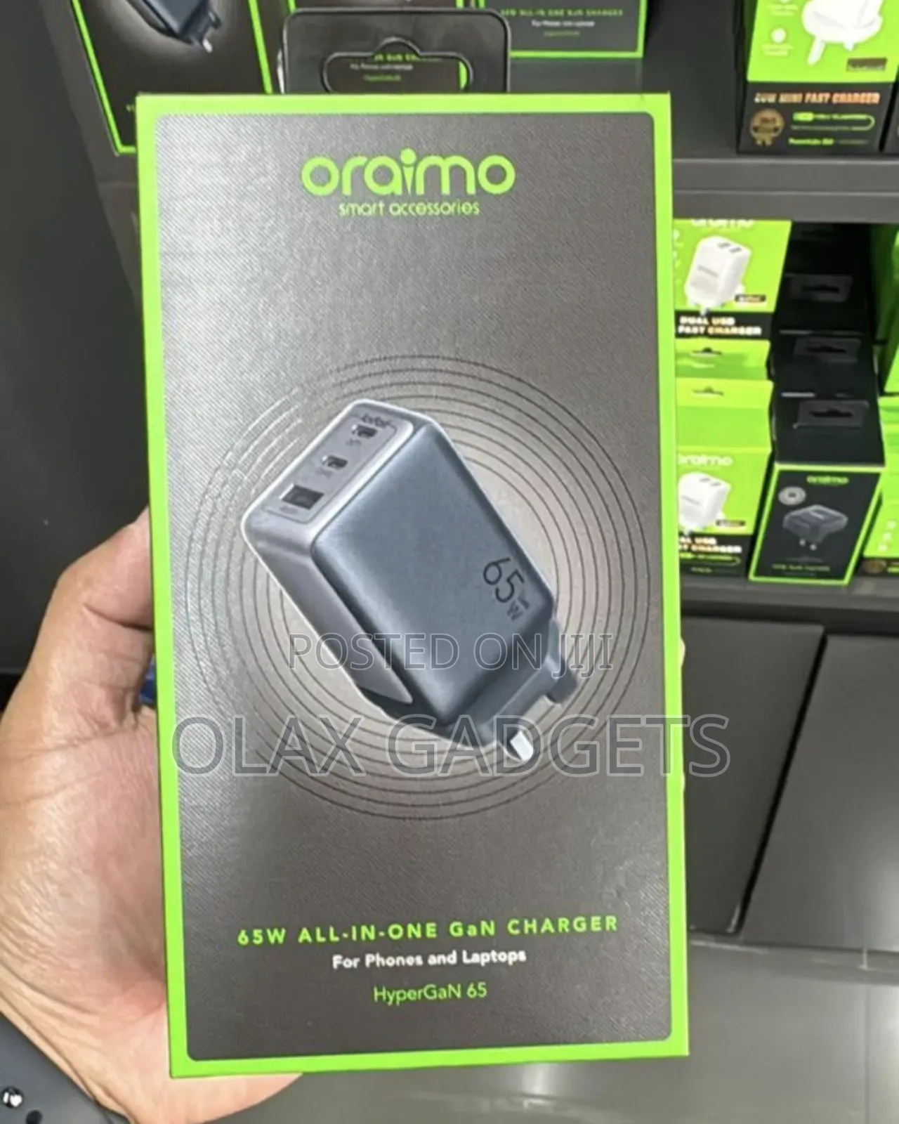 Oraimo Hypergan 65w Gan Wall Charger Kit With 100w C to C Cable