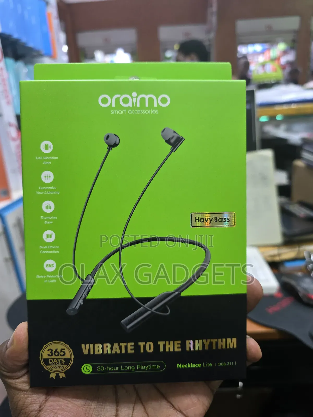 Oraimo Necklace Lite Call Vibration Wireless Earphones