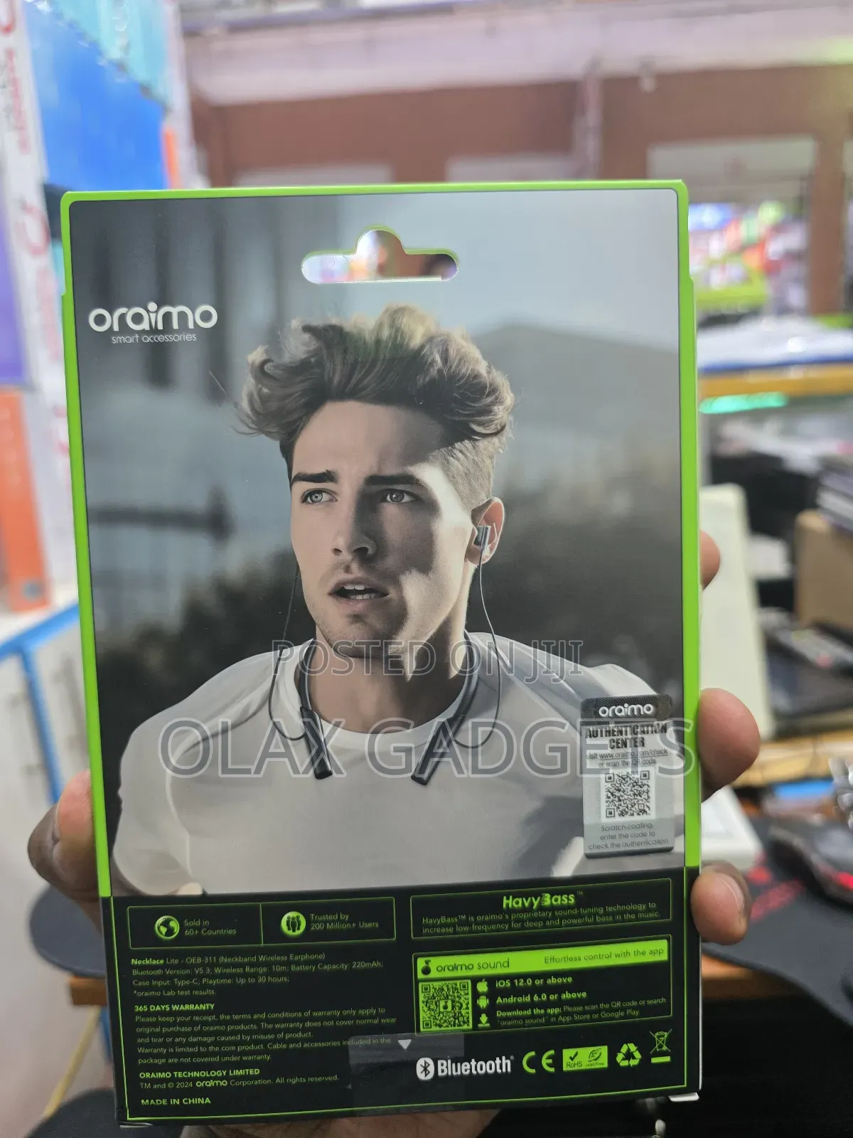 Oraimo Necklace Lite Call Vibration Wireless Earphones