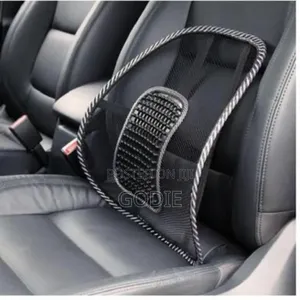 Mesh Car Seat Back Support Cushion With A Lumbar Massage Feature.