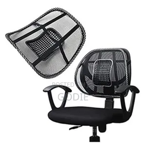 Mesh Car Seat Back Support Cushion With A Lumbar Massage Feature.