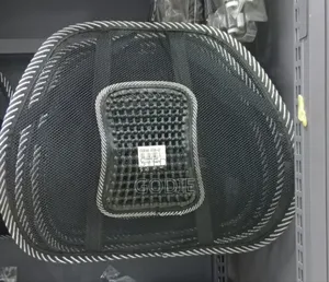 Mesh Car Seat Back Support Cushion With A Lumbar Massage Feature.