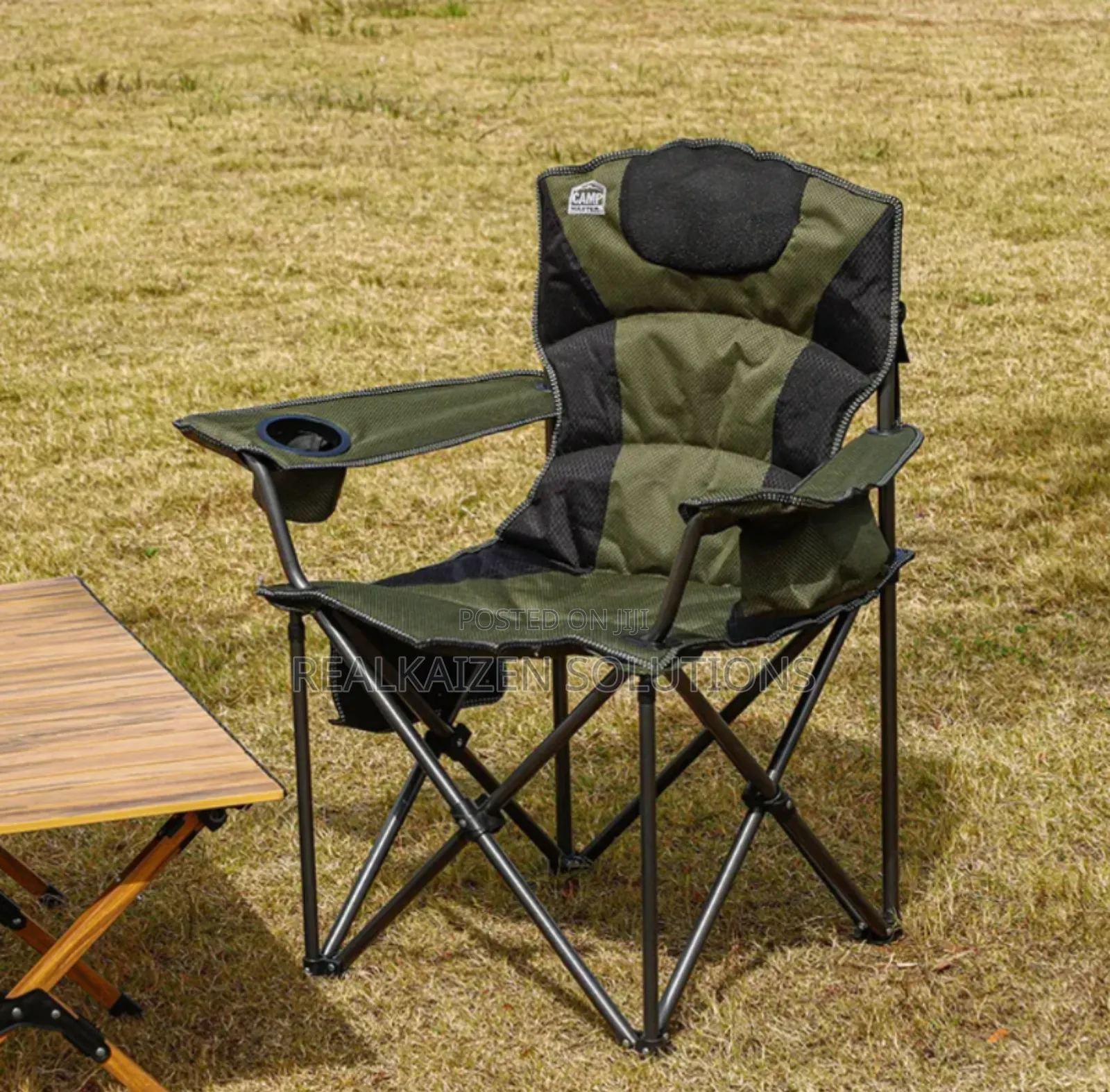 Campmaster Expedition Deluxe Camping Chair With Side Pocket 200kg