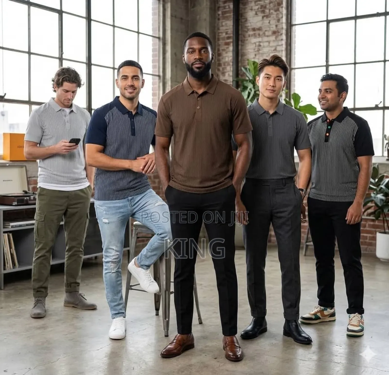 Simple Striped Men's Polo Shirt