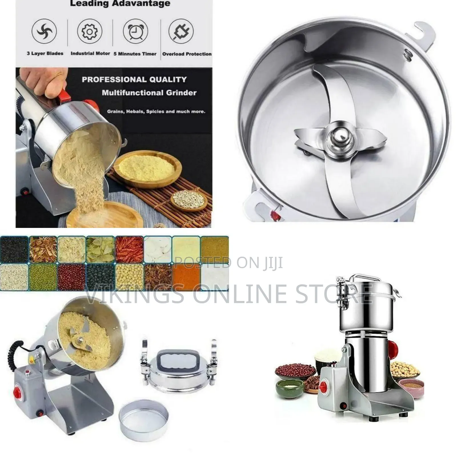 Silvercrest Professional High-Speed Electric Grain Grinder and Herb