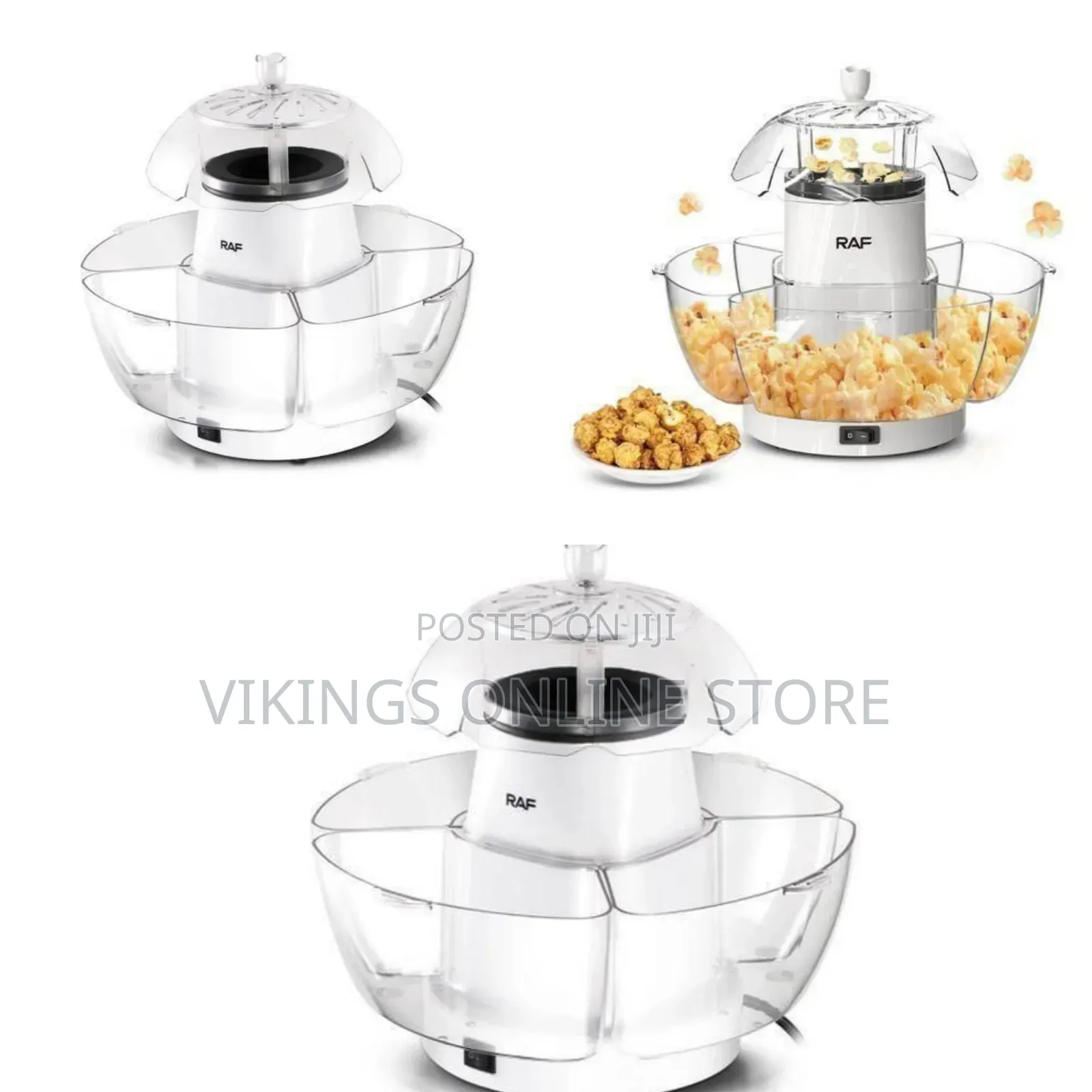 Raf Efficient Hot Air Popcorn Maker With Integrated Serving Bowl