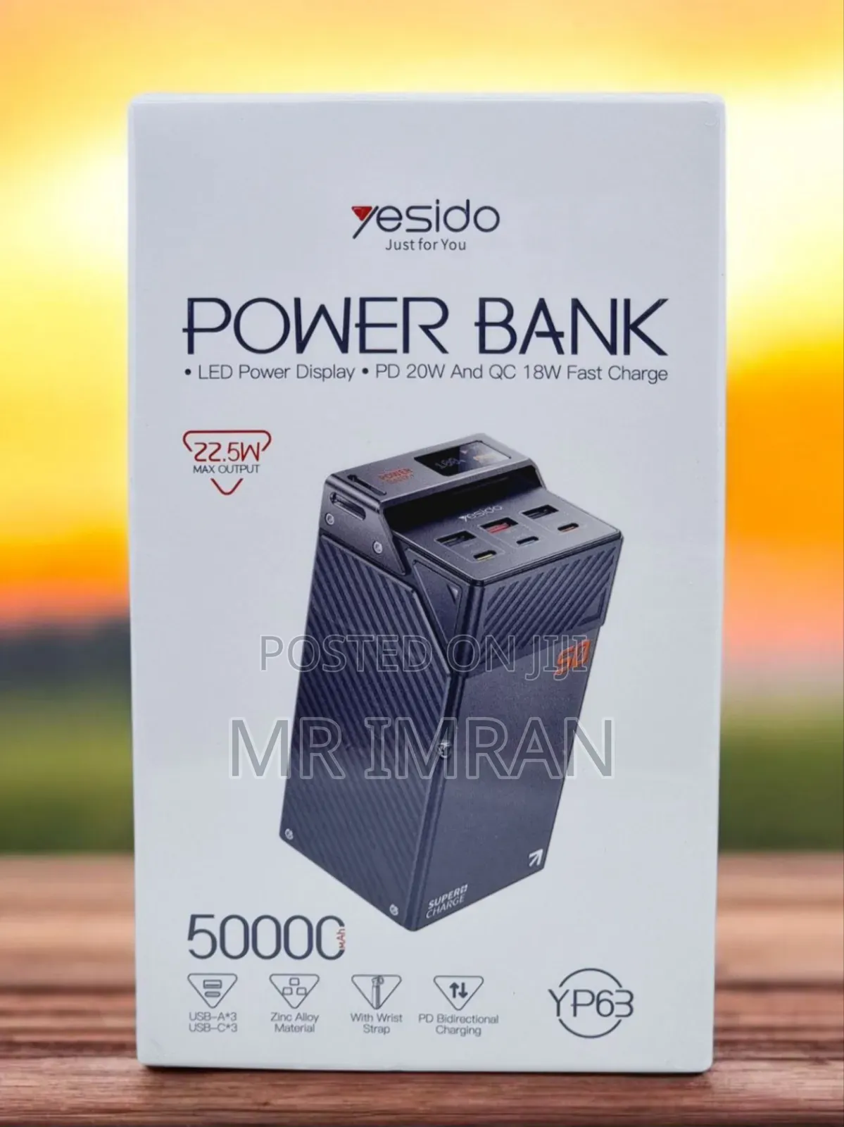 Yesido Yp63 50000mah Power Bank.