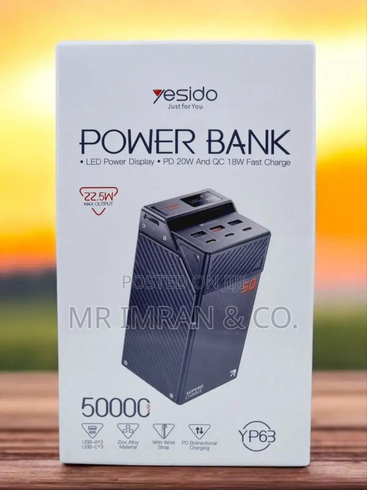 Yesido Yp63 50000mah Power Bank.