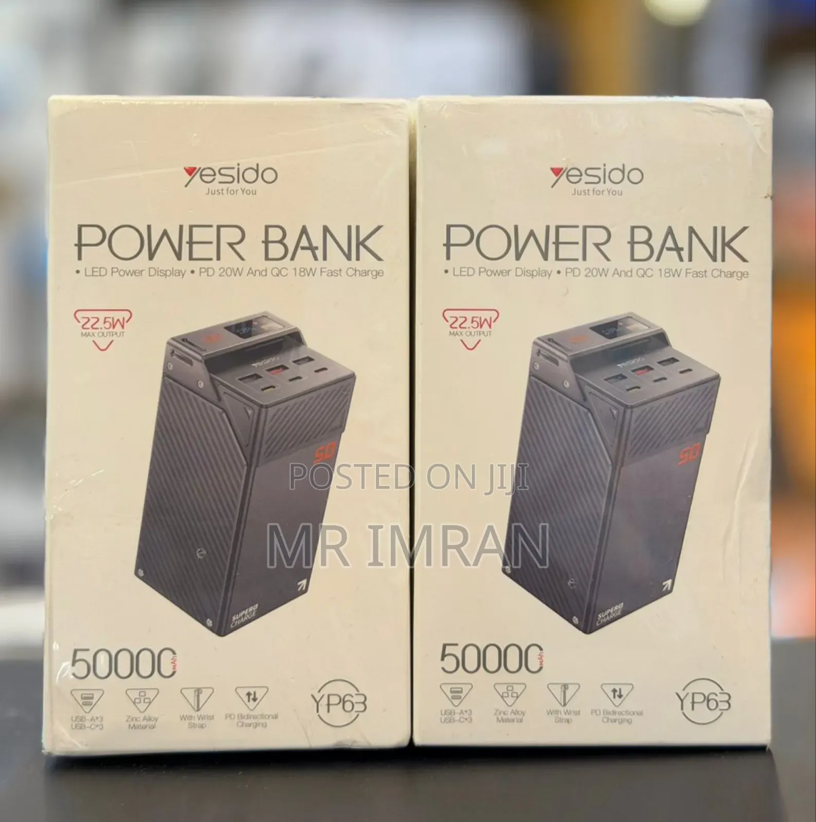 Yesido Yp63 50000mah Power Bank.
