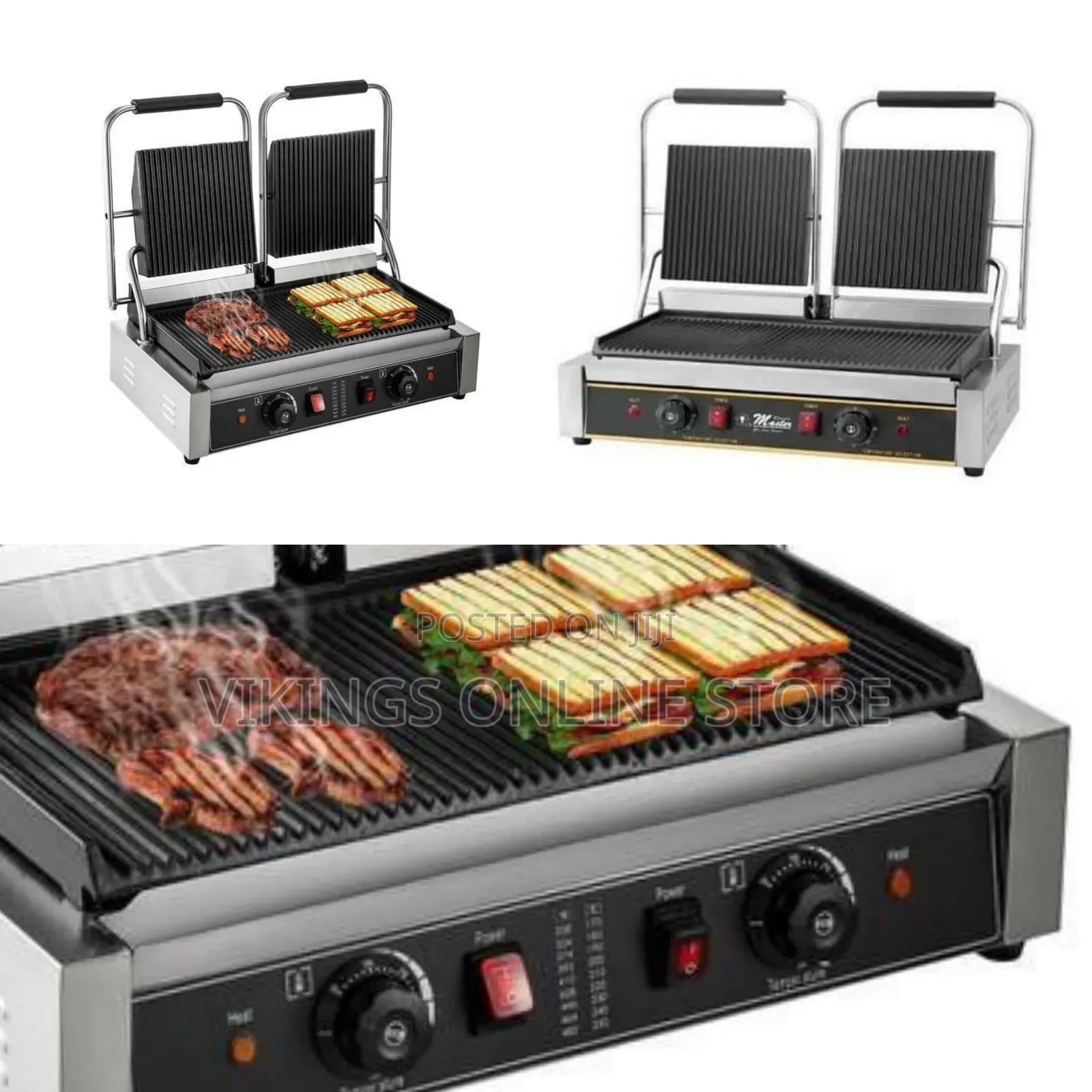 Commercial Double Contact Grill / Panini Press - Multicolor