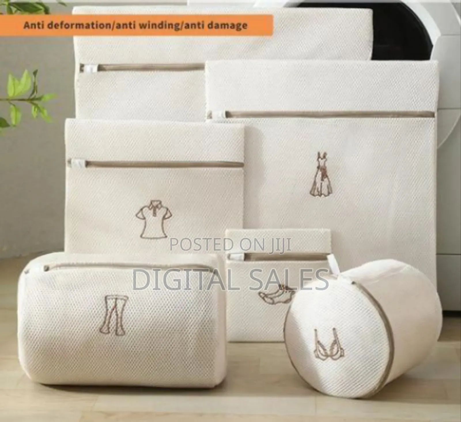 Set Of 6 Mesh Laundry Bags