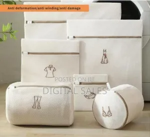 Set Of 6 Mesh Laundry Bags
