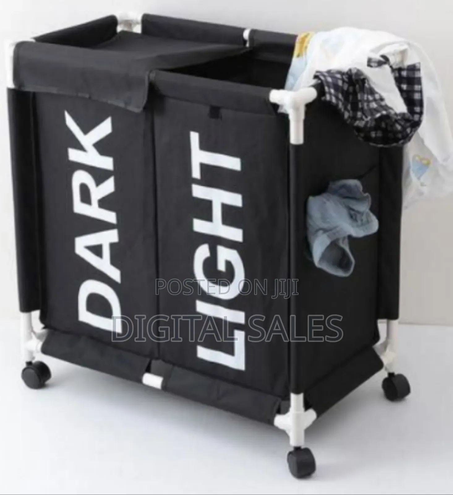 2-Section Rolling Laundry Sorter