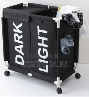 2-Section Rolling Laundry Sorter