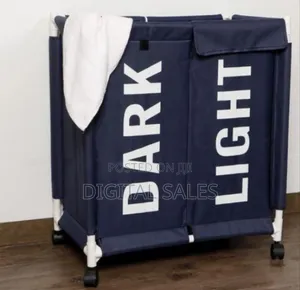 2-Section Rolling Laundry Sorter