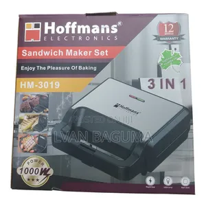 3 in 1 Hoffmans (Hm-3019) Sandwich Maker Set - 12 Months Warranty