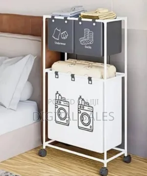 Rolling Multi-Tier Laundry Sorter and Storage Cart