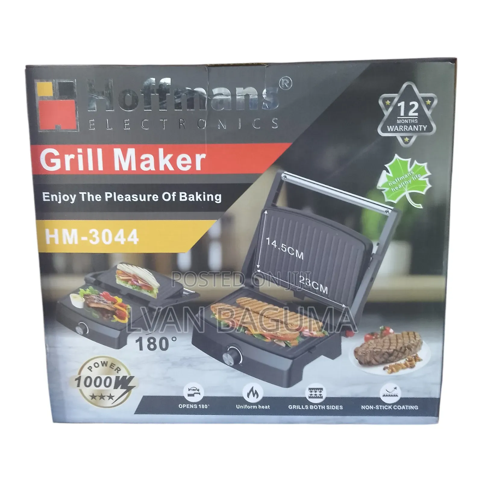 Hoffmans Grill Maker (Model Hm-3044) - 12 Months Warranty