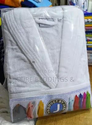 White Cotton Bathrobe