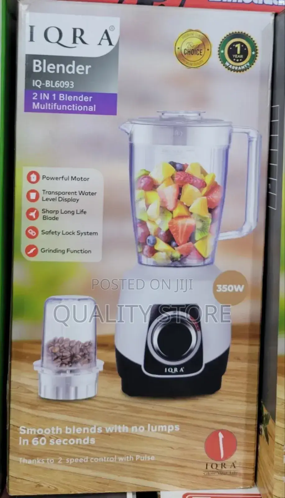 Iqra 2 in 1 Blender Iq-Bl6093