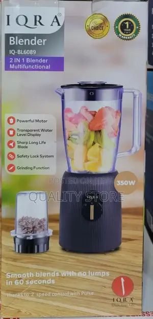 Iqra Blender 2 in 1 Iq-Bl6089