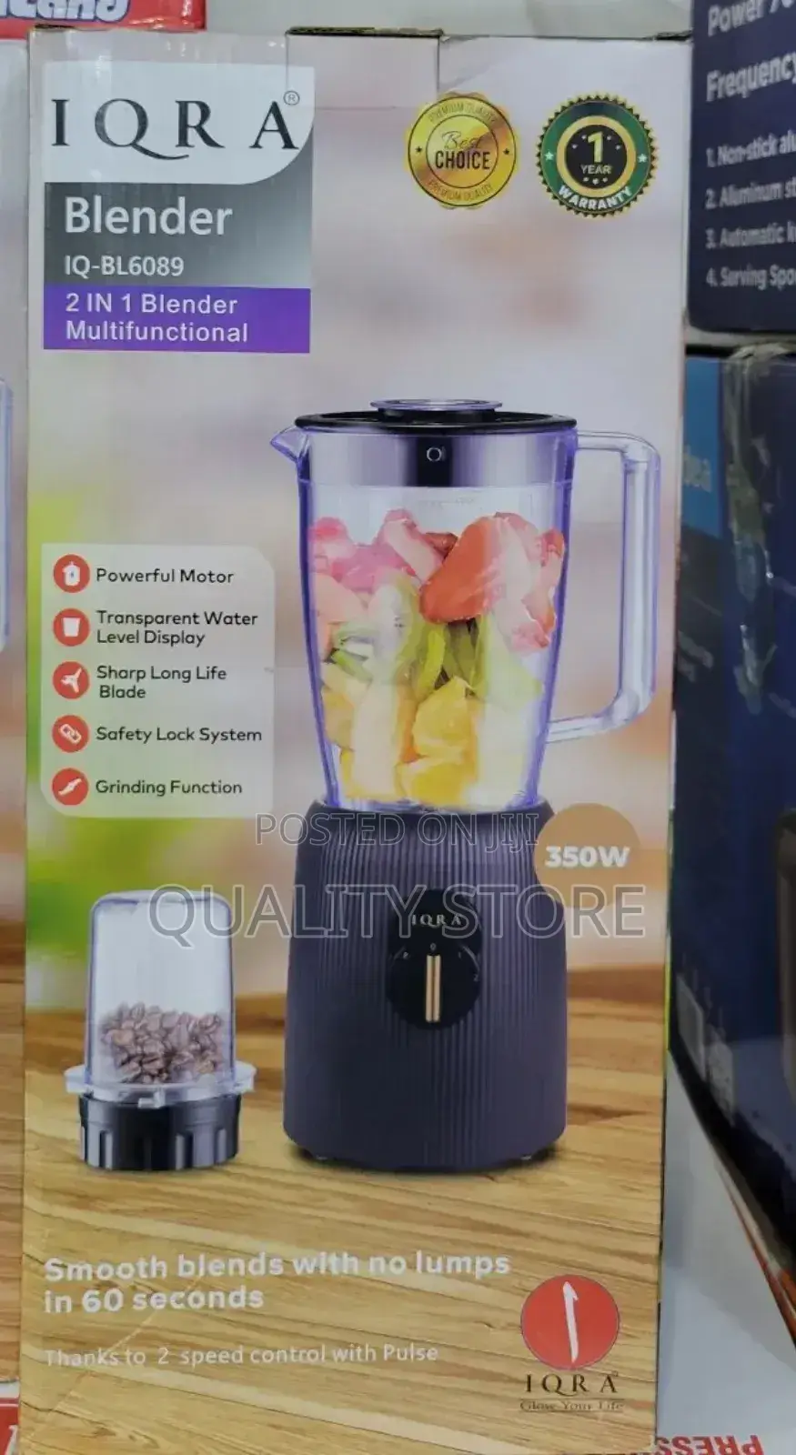 Iqra Blender 2 in 1 Iq-Bl6089