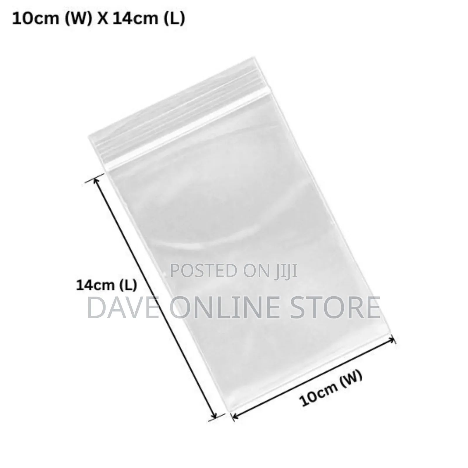 14cm by 10cm Clear Zip Lock Bags 