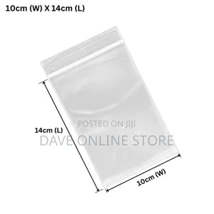 14cm by 10cm Clear Zip Lock Bags 